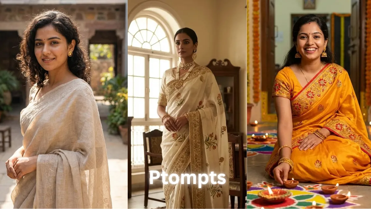 10 Stunning Gemini AI Prompts for Girls in Saree: Traditional Meets HD Elegance