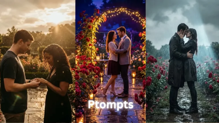 11 Cinematic Gemini AI Engagement Prompts with Rain-Kissed Garden Roses