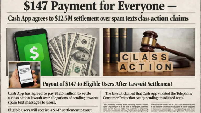 $147 Payment for Everyone – Cash App agrees to $12.5M settlement over spam texts class action claims