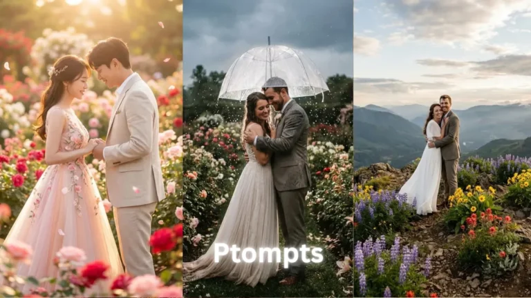 22 Beautiful Gemini AI Pre-Wedding Prompts in a Colorful Floral Paradise