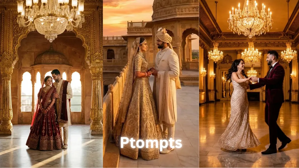 24 Trending Gemini AI Pre-Wedding Photo Prompts with Luxury Palace Backgrounds