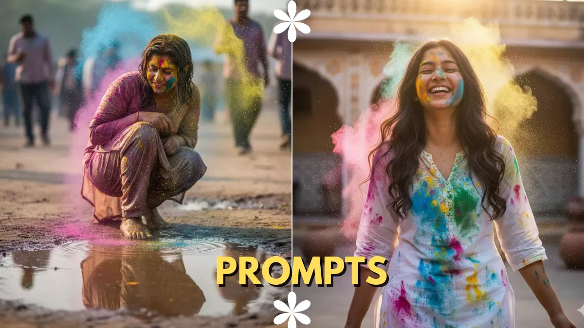 Top 12 AI Holi Portrait Photo Prompts Trending on Instagram for 4K DSLR Style Photos