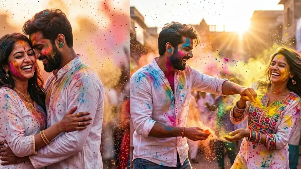 Holi Love Story 2026: Romantic Google Gemini Couple Prompts with Color Splash