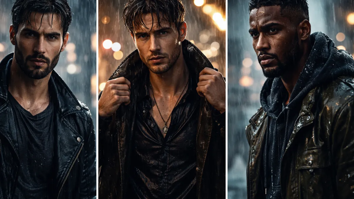 Top 15 Google Gemini Prompts for Men to Create Cinematic Rain Portraits in 4K