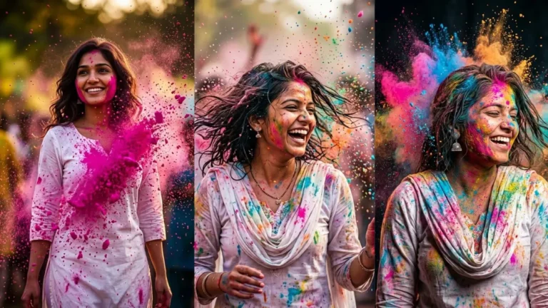 White Outfit Holi Aesthetic: Viral Google Gemini Prompts for Girls in 4K