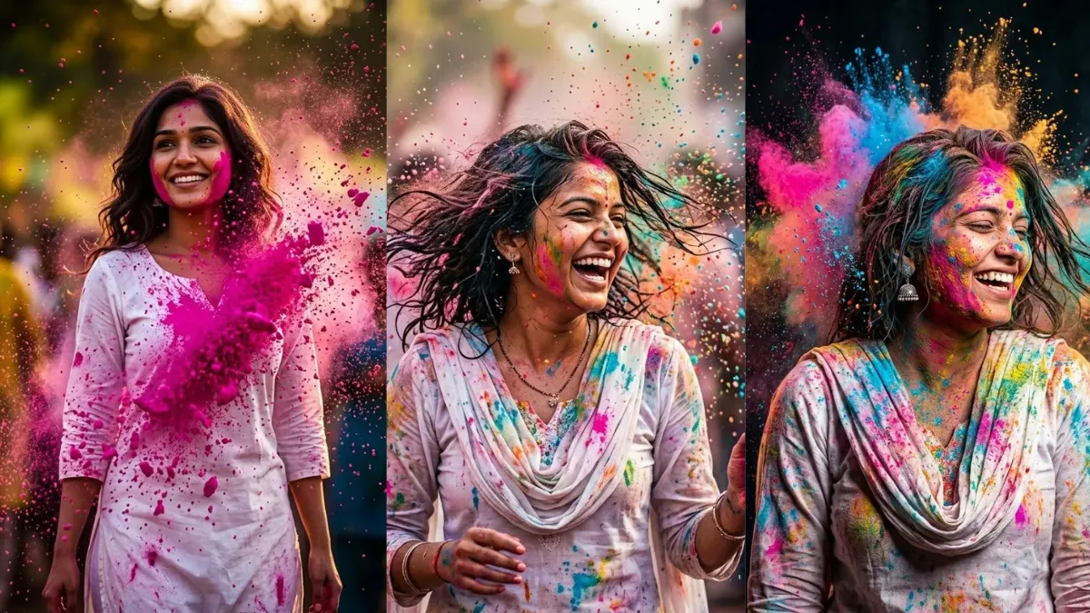 White Outfit Holi Aesthetic: Viral Google Gemini Prompts for Girls in 4K